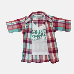 Polka Tots Boys Classic Checked Cotton Casual Shirt-image-92