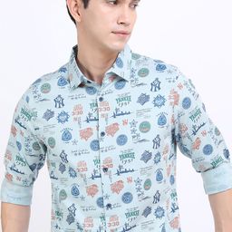 HIGHLANDER Men Slim Fit Opaque Printed Casual Shirt-image-22