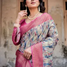 DIVASTRI Woven Design Zari Pure Silk Banarasi Saree-image-45