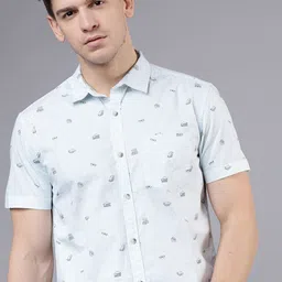 HIGHLANDER Men Slim Fit Opaque Printed Casual Shirt-picture-22