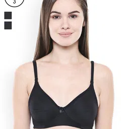 Bodycare Black Solid Non-Wired Non Padded T-shirt Bra E5554BBB-picture-11