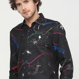 HIGHLANDER Men Slim Fit Opaque Printed Casual Shirt-picture-9
