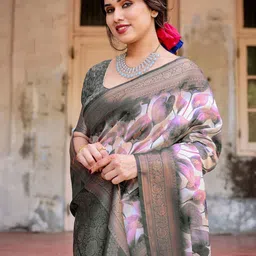 DIVASTRI Woven Design Zari Pure Silk Paithani Saree-image-92