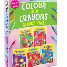 Dreamland Set Of 5 Colouring Book with Free Crayons-99