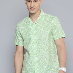 Indian Terrain Chiseled Skinny Fit Floral Printed Cotton Shirt-picture-30