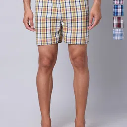 URBAN SCOTTISH Men Pack of 5 Cotton Checked Boxers USBX501-image-19