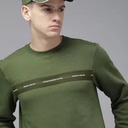 Wildcraft Round Neck Self-Striped Detail Sweatshirt-image-21