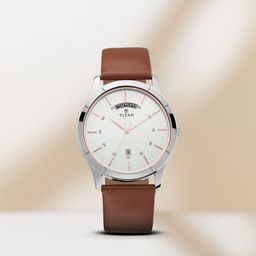 Titan On Trend Men Silver Analogue watch NL1767SL01-28