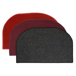 Kuber Industries Set Of 3 Solid Anti -Skid Doormats-91