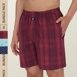 XYXX Men Pack Of 3 Super Combed Cotton Boxer Shorts-image-57