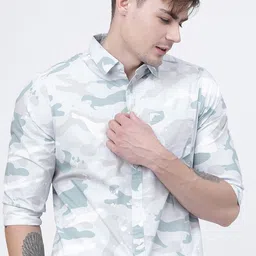 HIGHLANDER Men Slim Fit Opaque Printed Casual Shirt-picture-45