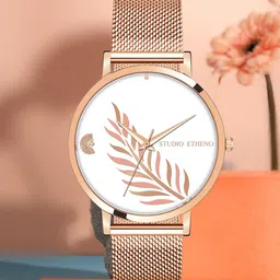 STUDIO ETHENO Women White & Rose Gold Analogue Watch ABS-5-image-30