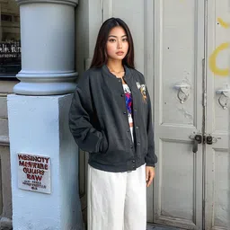 Stylecast X Hersheinbox Typography Printed Tailored Jacket-image-60