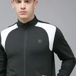 Van Heusen Flex Men Running Solid Knitted Sports Active Fit Bomber Jacket-22