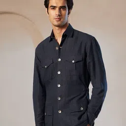 U.S. Polo Assn. Men Premium Spread Collar Solid Casual Shirt-picture-48