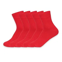 Supersox Kids Pack Of 5 School Uniform Ankle Length Combed Cotton Socks-69
