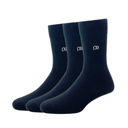 Peter England Men Pack Of 3 Black Solid Calf-Length Socks-50