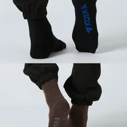 Kosha Men Pack of 2 Printed Calf Length Crew Length Socks-image-24