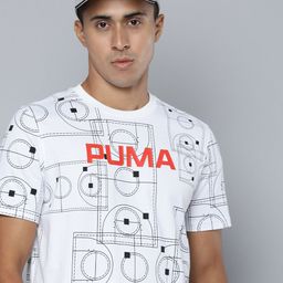 Puma Men Clear Out Printed Pure Cotton Basketball T-shirt-image-50