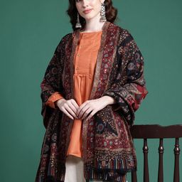 Sangria Women Ethnic Motifs Woven Design Shawl-picture-27