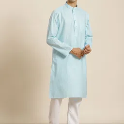 SOJANYA Men Blue Regular Kurta with Churidar-picture-38