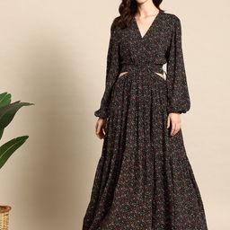 Mast & Harbour Floral Print Cut-Out  Maxi Dress-picture-15