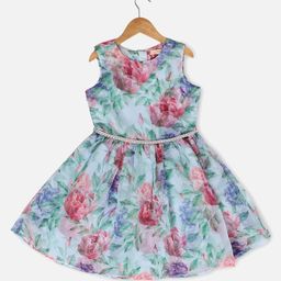 Allen Solly Junior Floral Print Fit & Flare Dress-picture-44