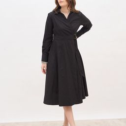 Styli Women V- Neck Wrap Midi Dress-image-63