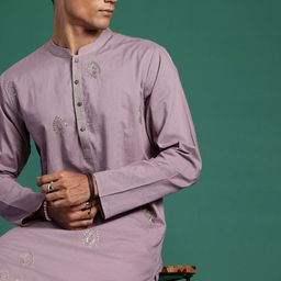 Sangria Men Embroidered Sequinned Straight Kurta-picture-50