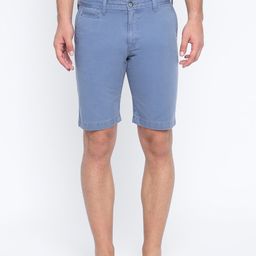 Basics Men Blue Solid Regular Fit Regular Shorts-image-96