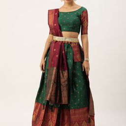 Fabcartz Semi-Stitched Lehenga & Unstitched Blouse With Dupatta-picture-9