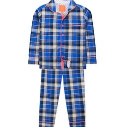 Cherry Crumble Unisex Kids Blue Checkered Night Suit-picture-40