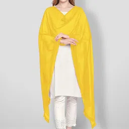 Dupatta Bazaar Yellow Solid Dupatta-32
