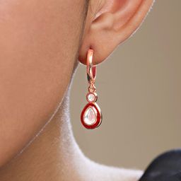 MINUTIAE Rose Gold-Plated Geometric Drop Earrings-8