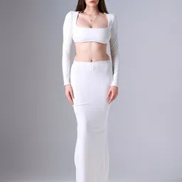 Outcast Square Neck Long Sleeves Top & Skirt-picture-30