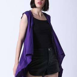 Huetrap Women Purple Solid Shrug-image-99