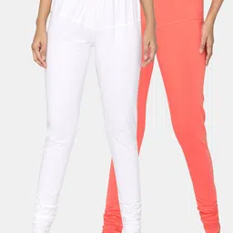 TSG Bliss Women Pack Of 2 Solid Churidar-Length Leggings-picture-42