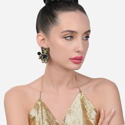 Zaveri Pearls Animal Shaped Beaded Drop Earrings-26