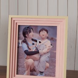 Art Street Pink Textured Wooden Table Photo Frames-image-0