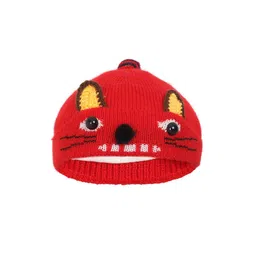 FabSeasons Boys Red Printed Beanie-24