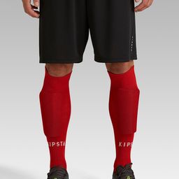 Kipsta By Decathlon Men Black Solid Regular Fit Football Shorts-picture-0