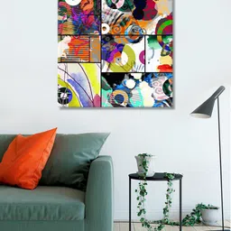999Store Multi Colored Abstract Digitally Printed Wall Art-41
