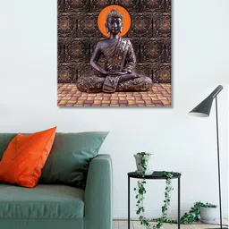 999Store Brown & Orange Buddha Wall Painting-image-49