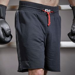 Domyos By Decathlon Men Black Solid Regular Fit Boxing Training Shorts-image-91