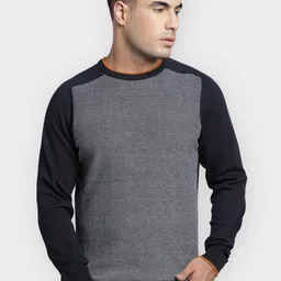Red Tape Men Navy Blue Self Design Pullover Sweater-image-33