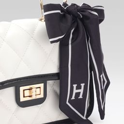 Mast & Harbour Quilted Structured Shoulder Bag With Bow image 2