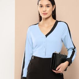 Chemistry Colourblocked Shirt Style Top-image-53