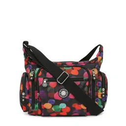 BAOMI Black & Orange Printed Nylon Messenger Bag-picture-55