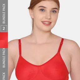KOMLI Non-Padded Cotton Rich Full Coverage Bra-picture-33