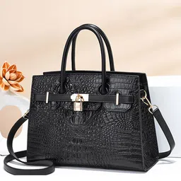 Angeline Black Textured Structured Handheld Bag-30